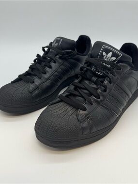 Adidas Superstar Triple Black Leather Sneakers Men’s Size 11